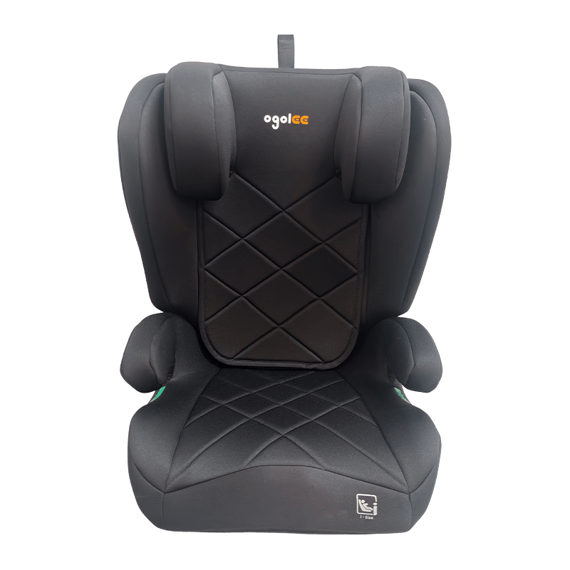 OG303B z siedziskiem samochodowym ISOFIX, grupa 2 3 siedzenie samochodowe, składany wzmocniony, czarny z wytłaczaniem