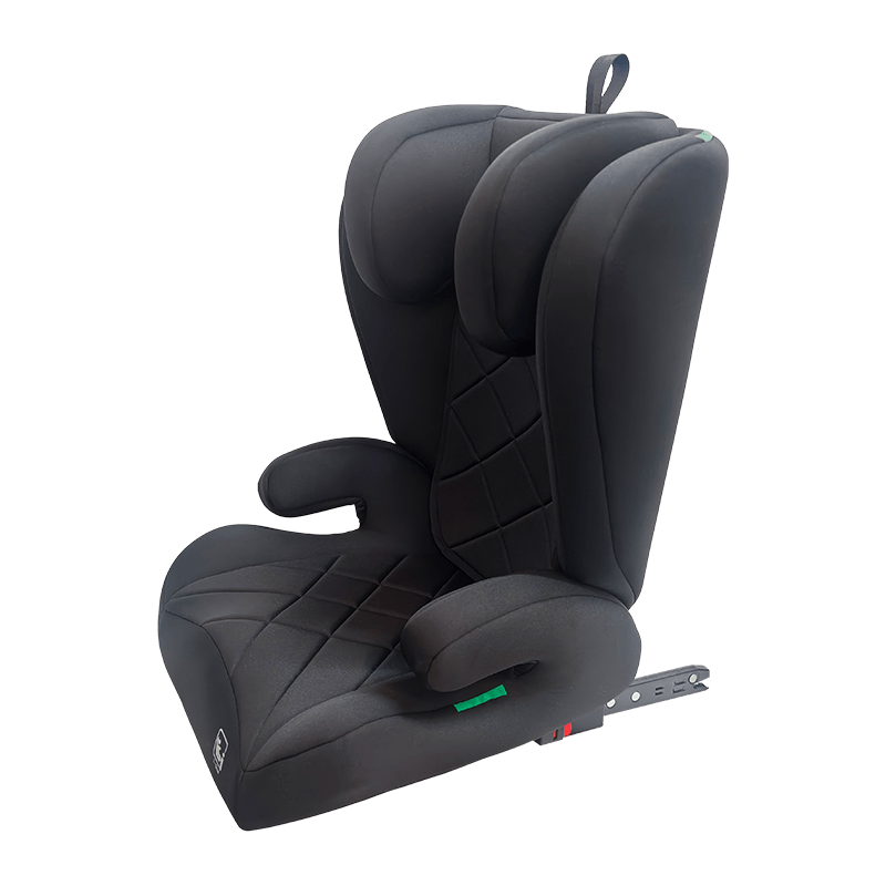 OG303B z siedziskiem samochodowym ISOFIX, grupa 2 3 siedzenie samochodowe, składany wzmocniony, czarny z wytłaczaniem