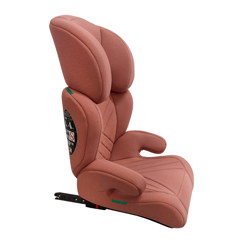 OG301 z siedziskiem samochodowym ISOFIX, grupa 2 3 fotelik samochodowy, składany wzmocniony, różowy z wytłaczaniem